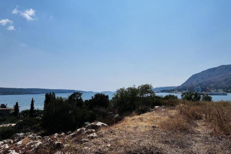 Souda Kreta, Souda: Erstklassiges 500 m² großes Grundstück mit atemberaubender Aussicht auf die Souda-Bucht Grundstück kaufen